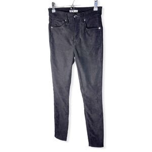 GOOD AMERICAN Good Legs Faux Suede Black Pants 